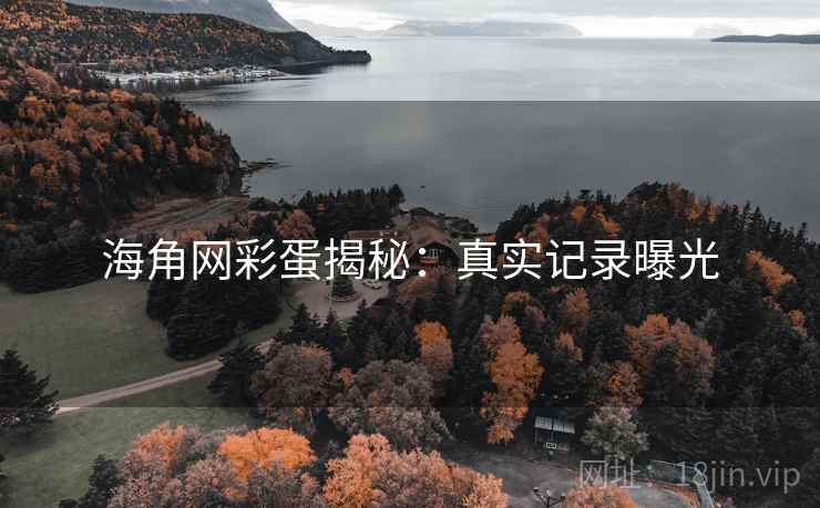 海角网彩蛋揭秘:真实记录曝光